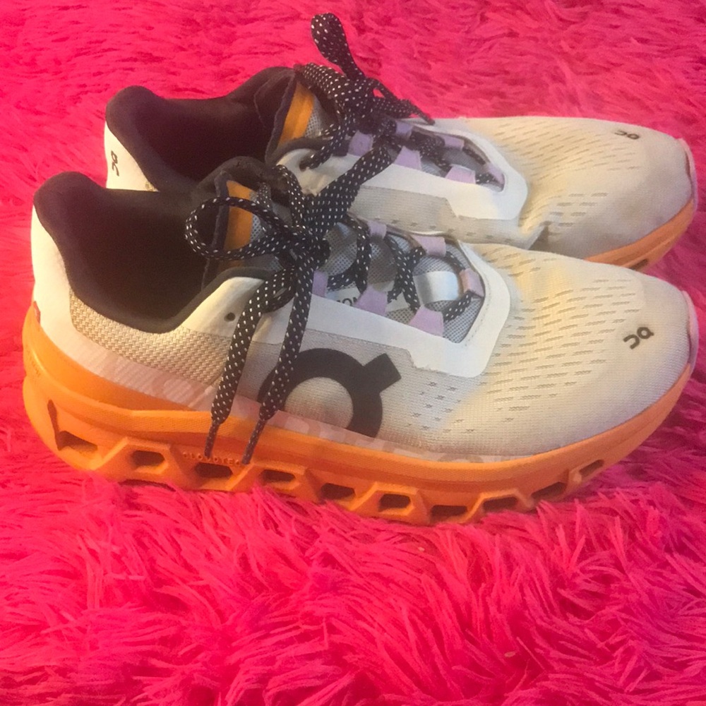 On Running  Sneakers - White and Orange